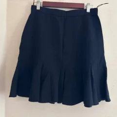 (^w^)b CARVEN カルヴェン マーメイドミニスカート ペプラム フリル 切り替え ヴァージンウール混 高級インポートブランド フランス製ライン ブラック 黒 レディース 婦人服 希少サイズ40 M～L  OM13546ONのサムネイル