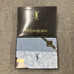 KT77 YvesSaintLaurent イヴ・サンローラン タオルケット ペイズリー柄 未使用のサムネイル