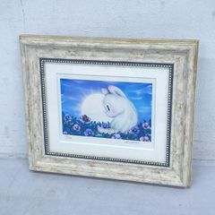 いわさきちひろ「 花を持つ少女」リトグラフ 版画 絵画 136/500 - メルカリ