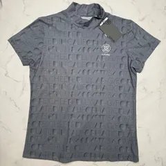 新品タグ付き G/FORE ジーフォア モックネック 半袖シャツ エンボスロゴ グレー ウィメンズ 40のサムネイル