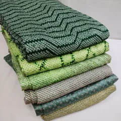 SBRN014★ 緑系絞り着物  お得な6点セット まとめ売り   リメイク 昭和レトロ  絞りのサムネイル