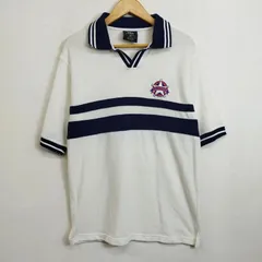 00s Lee SPORT リースポーツ 半袖ポロシャツ ワンポイント刺繍 ラインリブ スキッパー 鹿の子 カレッジ アメカジ ストリート ホワイト ネイビー サイズ M G571のサムネイル