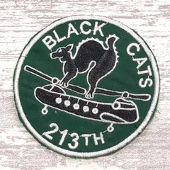 AC03  黒猫 ベトナム 戦争 ワッペン 米陸軍 第213突撃ヘリコプター中隊 BLACK CATS ナム戦 213TH 黒豹 ブラックパンサー 虎 TIGER タイガー トラ 動物 緑のサムネイル