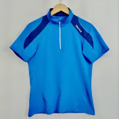 Marmot マーモット ハーフジップ 半袖Tシャツ ジップネック カットソー 吸汗速乾 アウトドア トレッキング スポーツ ランニング ブルー ネイビー サイズ M G572のサムネイル