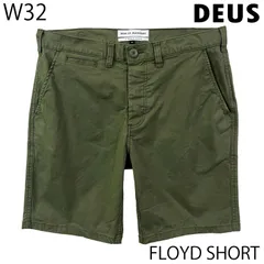 【USED／W32】DEUS ワークショーツ ストレッチ アーミーグリーンのサムネイル