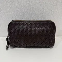 ボッテガヴェネタ BOTTEGA VENETA イントレチャート ポーチ 小物入れ ブラウン 132534 V0013 2040ゴールド金具のサムネイル