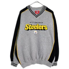NFL ピッツバーグ・スティーラーズ Vネック スウェット プロチーム アメフト グレー(メンズ L)中古 古着 Y6365のサムネイル