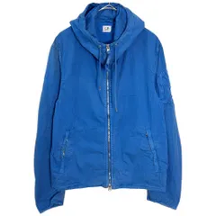 C.P.Company シーピーカンパニー フルジップ コットンフーディジャケット ブルー(メンズ 50)中古 古着 Y6415のサムネイル