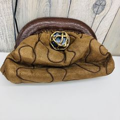 ☆美品 ボルボネーゼ 巾着ショルダーバッグ OP柄 茶 - メルカリ