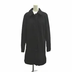 トランスワーク TRANS WORK 中綿ステンカラーコート 上着 40 黒 ブラック 無地 長袖 レギュラーカラー アウター /YU ■GY08のサムネイル