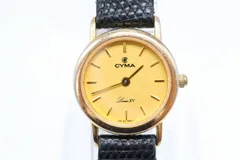 【W316-12】動作品 電池交換済 CYMA Louis XV シーマ ルイス15世 腕時計 革ベルト レディースのサムネイル