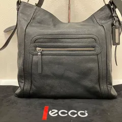 6572　ecco　エコー　トートバッグ　 2way　ショルダーバッグ　ブラック系　 黒　レザー　保存袋付き　レディースのサムネイル