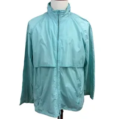 80年代/80’s ヴィンテージ THE WOOLRICH WOMEN/ウールリッチウーマン 三角タグ メッシュライナー フード収納 ライトアウター ナイロンジャケット ドローコード XLサイズ ライトブルーのサムネイル