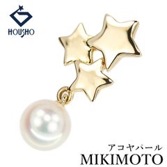 MIKIMOTO ミキモト K18 パール ピアス 片耳 三日月 ○M刻印 - メルカリ