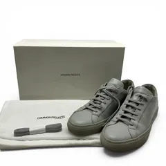 【yu/7.20/20】コモンプロジェクト アキレスロー 39 グレー レザースニーカー 1528 7543 Common Projects Achilles Low 約25cm 箱・替紐付のサムネイル