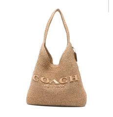 COACH ブルックリン ショルダー バッグ 28 新作 ストロー かごバッグ