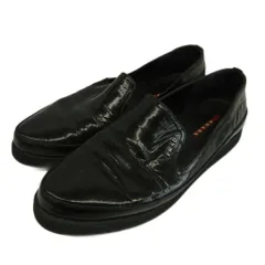 プラダスポーツ PRADA SPORT ローファー スリッポン エナメル ロゴ シルバー金具 37 24cm 黒 ブラック 3S5749 /XZ ■GY17のサムネイル