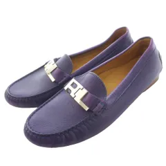 ラルフローレンコレクション Ralph Lauren COLLECTION ドライビングシューズ ローファー モカシン メタルロゴ バックル レザー 8D 紫 パープル /SS ■OS ■GY18のサムネイル