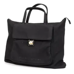 ジャンポールゴルチエJean Paul GAULTIER ウォッチモチーフフラップポケットトートバッグ 黒のサムネイル