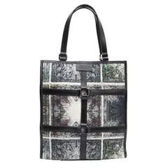 ジャンポールゴルチエJean Paul GAULTIER レザーボンデージグラフィックプリントトートバッグ 黒白緑他のサムネイル