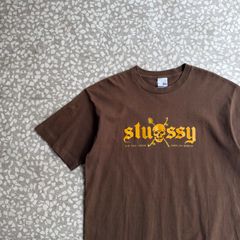 90s Stussy ブラウン Tシャツ - メルカリ