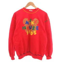 ミキハウス mikihouse 美品 ヴィンテージ トレーナー スウェット 長袖 クルーネック プリント M 赤 レッド /OBのサムネイル