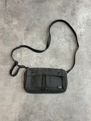 PORTER Yoshida Porter Utility Two-Pocket Crossbody Shoulder Bag, Black, Made in Japan