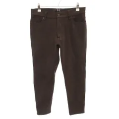 ジュンハシモト junhashimoto 2023AW 美品 5POCKET WARM PANTS クロップドパンツ 2 茶 ブラウン テーパード 無地 1072320008 /TL ■ECF007のサムネイル