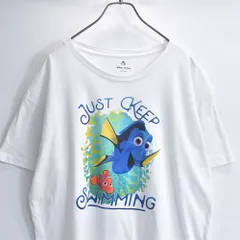 Disney PIXAR ファインディングニモ ドリー ニモ キャラクタープリント 半袖Tシャツ USED ヴィンテージ ビンテージ 古着 メンズ 3Lサイズのサムネイル