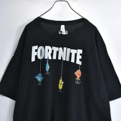 FORTNITE Epic Games フィッシュスティック ピーリー バナナ プリント 半袖Tシャツ ブラック USED ヴィンテージ ビンテージ 古着 メンズ 2XLのサムネイル