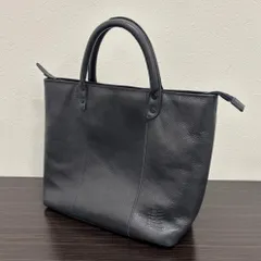 (r3371)HARVEST LABEL 髭バッグ レザートートバッグ ダークネイビー 本革 A4サイズ ファスナー付き/3371のサムネイル