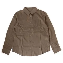 WE26726 未使用 A.P.C. アーペーセー 長袖 シャツ S カーキ系ブラウン コットン 綿のサムネイル
