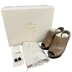 180053 現状品 PRADA プラダ サンダル 35.5cm ブラウンのサムネイル