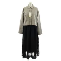N.Natural Beauty Basic N.ナチュラルビューティーベーシック セットアップ ジャケット クロップド丈 キャミソールワンピース キャミワンピ ロング M グレー 黒 ブラック /AN75 ■MAのサムネイル