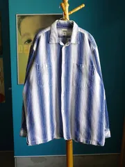 90s OLD STUSSY Stripe L/S Shirt Jacket オールドステューシー ストライプ シャツジャケット ストリートのサムネイル