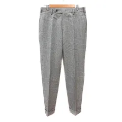 ニューヨーカー NEWYORKER ストレートパンツ スラックス グレンチェック ウール 79 M グレー /MN のサムネイル
