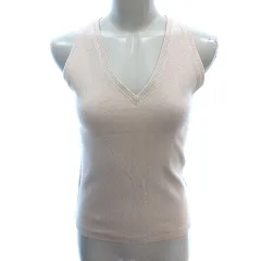 ボディドレッシングデラックス BODY DRESSING Deluxe カットソー Vネック リブ ノースリーブ 9 M ベージュ /AUのサムネイル