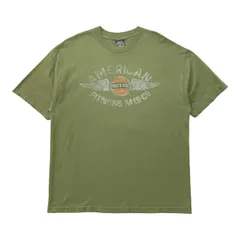 古着 USA製 90S GOLD'S GYM ゴールドジム クルーネック Tシャツ プリント メンズXL カーキ BA6448のサムネイル