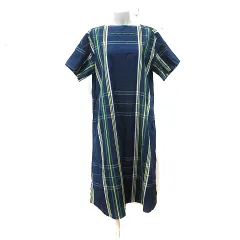 ビームスボーイ BEAMS BOY EXCLUSIVE FABRIC ワンピース ロング 半袖 チェック マルチカラー /YIのサムネイル