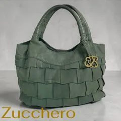 Zucchero Filatoハンドバッグ グリーン レザー トートバッグのサムネイル