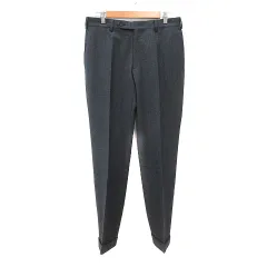 ニューヨーカー NEWYORKER ストレートパンツ スラックス ロールアップ ウール 82 M グレー /MNのサムネイル