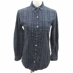 スピック＆スパン ノーブル Spick&Span Noble シャツ チェック 長袖 チャコールグレー /YKのサムネイル