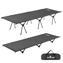 Quorvond アウトドアコット 2WAY ハイ/ロー切替可能 折りたたみベッド コンパクト 2.3KG超軽量 航空機素材 150KG高耐荷重 キャのサムネイル