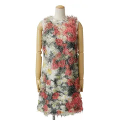■美品■DOLCE&GABBANA ドルチェアンドガッバーナ ワンピース サイズ36 ノースリーブ フェイクファー フラワー ブランド古着【中古】20260722/RB0199のサムネイル