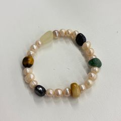②12.3mm スターカット スモーキークォーツ 内周16cm程度ブレスレット