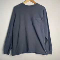 Goodwear グッドウェア ポケットTシャツ 長袖 ロングスリーブTシャツ クルーネック 胸ポケット コットン100% USA製 カジュアル チャコールグレー サイズM NB114のサムネイル