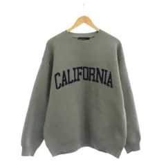 グリーンレーベルリラクシング ユナイテッドアローズ green label relaxing ジャガード編みガレッジニット スウェット トレーナー M グレー 英字刺繍 長袖 クルーネック /JPのサムネイル