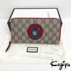 美品】GUCCI 長財布 GGスプリーム ミスティックキャット 箱付き - メルカリ