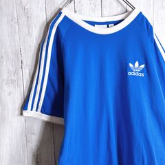 あいみょん着用】adidasアディダス半袖リンガーtシャツメンズmブルー青