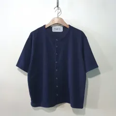 SS新作) リッチ クロップド ニット 半袖 カーディガン 5colorのサムネイル